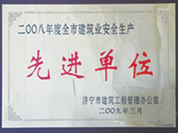 全市建筑業(yè)安全生產(chǎn)先進單位